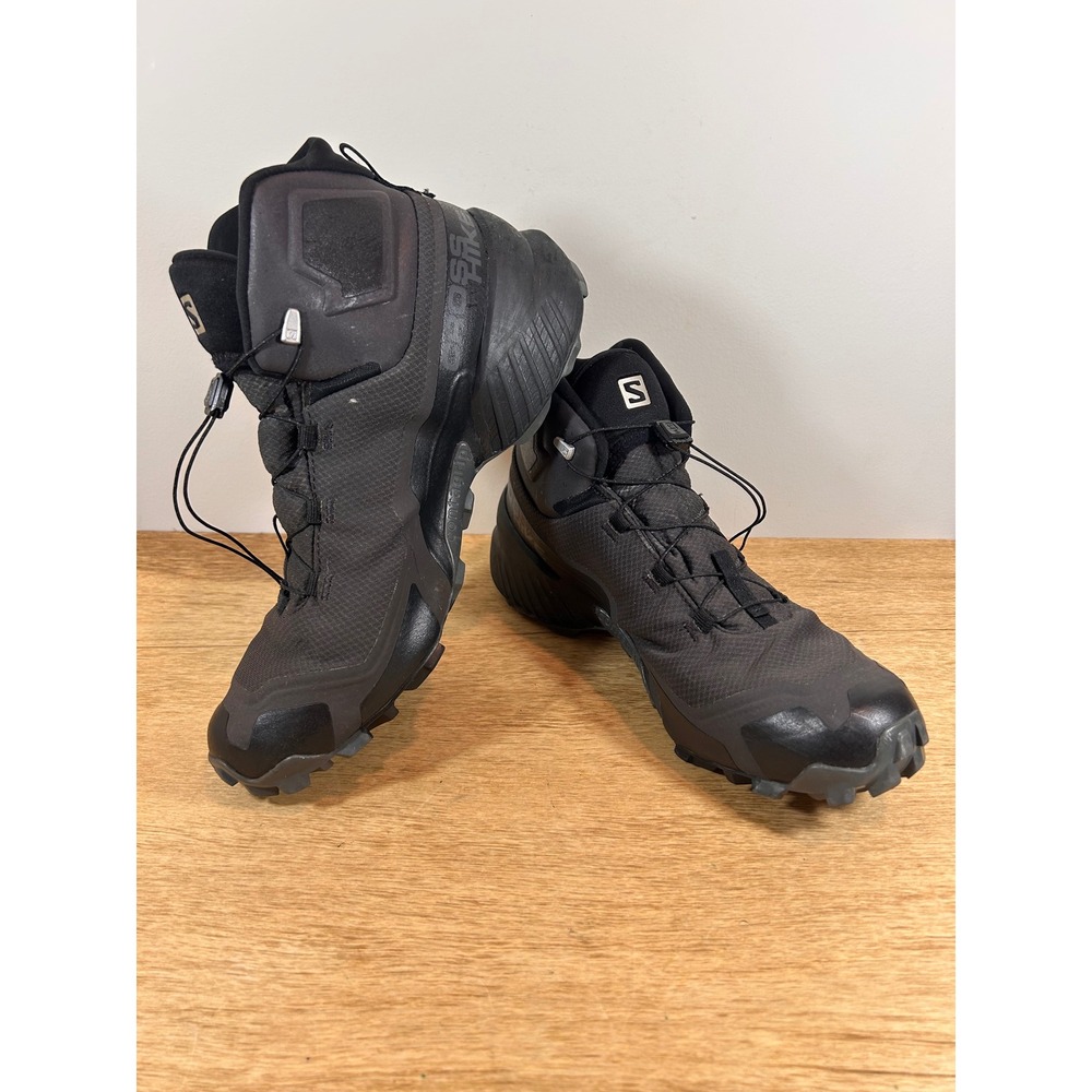 Salomon Crosshike Mid GTX Black Hiking Boots Gore-Tex Mens 10 411185